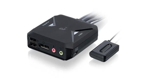 IOGEAR 2-port 4K KVM Switch with DisplayPort, USB-C and Audio