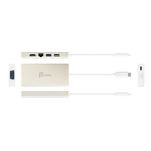 j5create 5-in-1 USB-C Multiport Adapter with Power Delivery(Open Box)