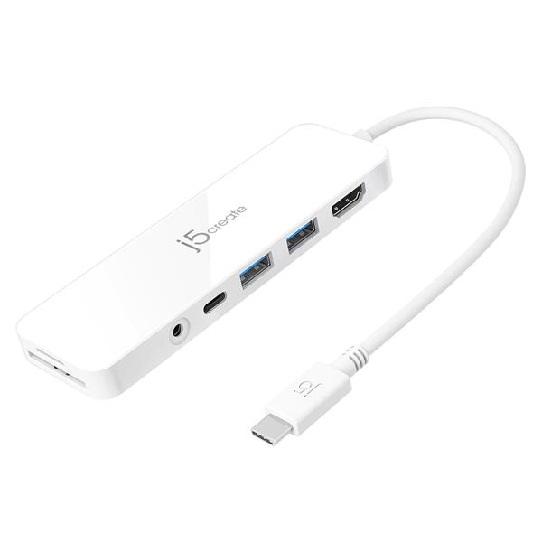 j5create 7-in-1 USB-C Multi-Port Hub with Power Delivery(Open Box)