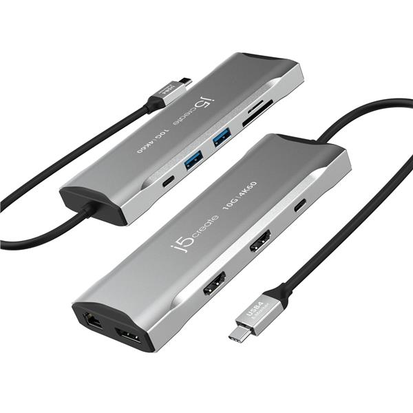 j5create 11-in-1 4K60HZ Elite USB-C® Triple-Monitor 10Gbps Mini Dock(Open Box)