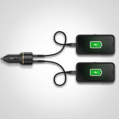 Otterbox 50W Dual Port USB-C PD (20W) + USB-C PD (30W) Car Charge(Open Box)