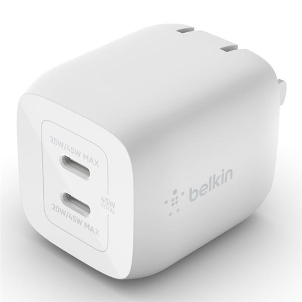 Belkin BOOSTCHARGE 45W Dual USB-C GaN Wall Charger