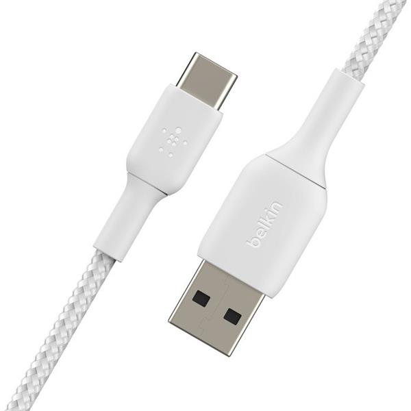 Belkin BOOSTCHARGE Braided USB-C to USB-A Cable 4ft White