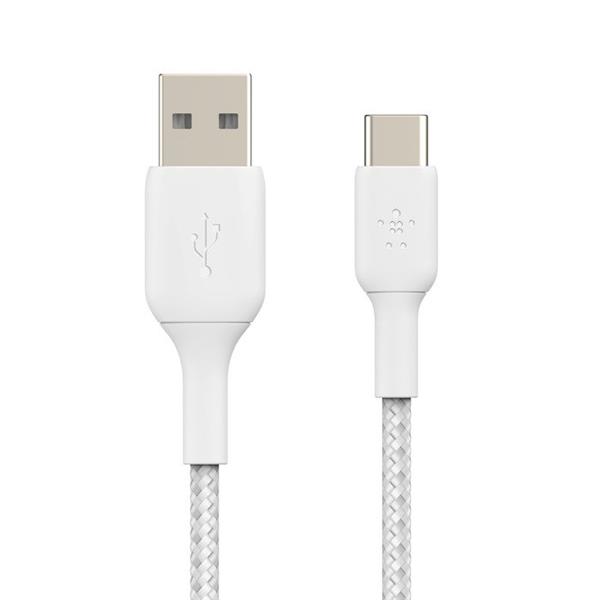 Belkin BOOSTCHARGE Braided USB-C to USB-A Cable 4ft White(Open Box)