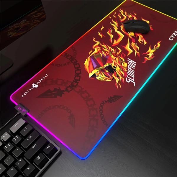 CYBEART Scorpion - Mortal Kombat RGB Gaming Desk Mat(XXL-900x400x4mm)