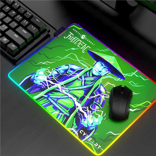 CYBEART Raiden-Mortal Kombat RGB Gaming Mouse Pad(Large-450x350x4mm)