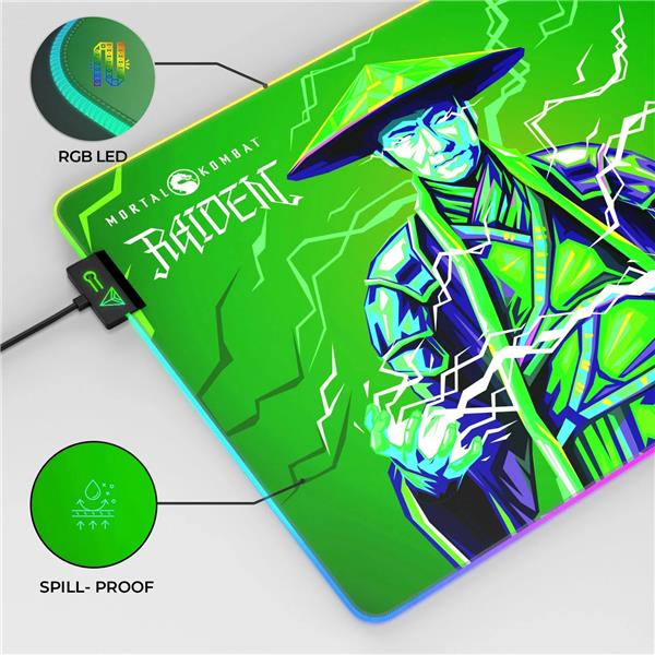 CYBEART Raiden-Mortal Kombat RGB Gaming Mouse Pad(Large-450x350x4mm)