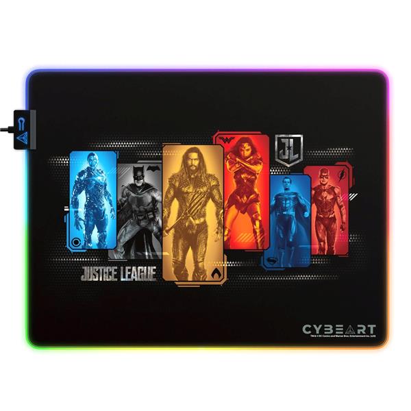 CYBEART Justice League 1.0 RGB Gaming Mouse Pad