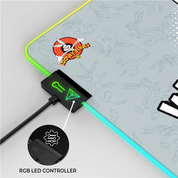 CYBEART Bugs Bunny RGB Gaming Mouse Pad (Large - 450x350x4mm)