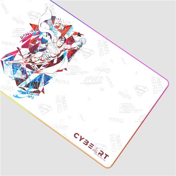 CYBEART Superman RGB Gaming Desk Mat (XXL - 900x400x4mm)