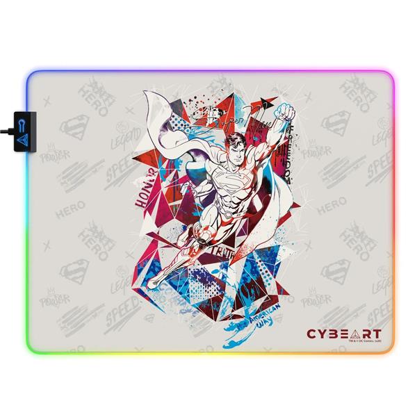 CYBEART Superman RGB Gaming Mouse Pad (Large - 450x350x4mm)