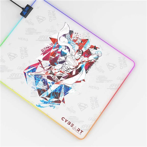 CYBEART Superman RGB Gaming Mouse Pad (Large - 450x350x4mm)