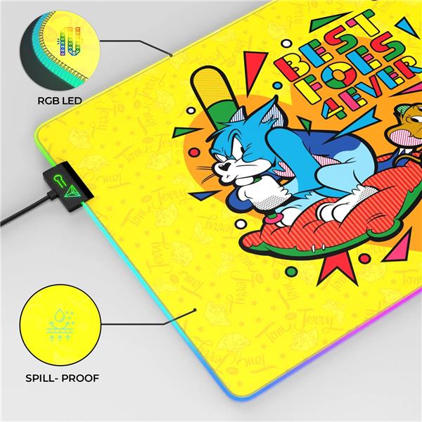 CYBEART Tom and Jerry - Best Foes RGB Gaming Mouse Pad