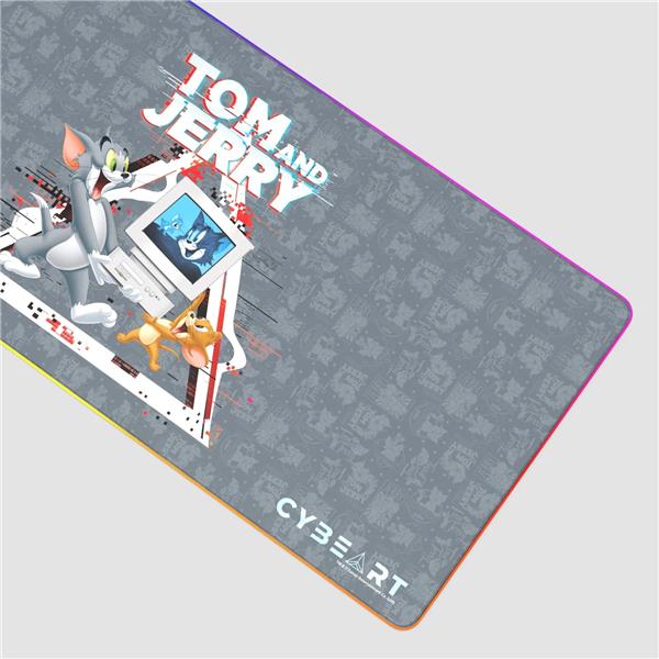 CYBEART Tom and Jerry RGB Gaming Desk Mat (XXL - 900x400x4mm)