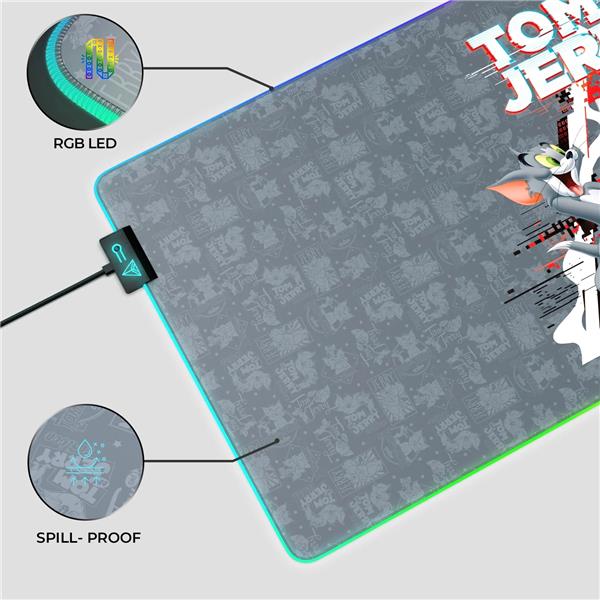 CYBEART Tom and Jerry RGB Gaming Desk Mat (XXL - 900x400x4mm)