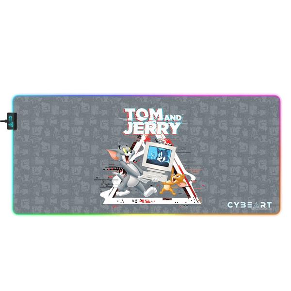 CYBEART Tom and Jerry RGB Gaming Desk Mat (XXL - 900x400x4mm)