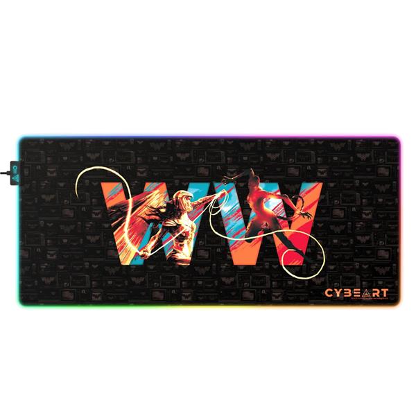 CYBEART Wonder Woman Vs. Cheetah RGB Gaming Desk Mat