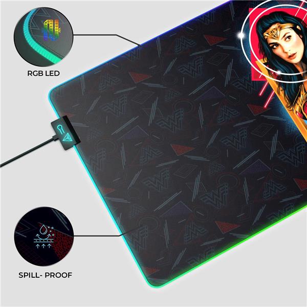 CYBEART Wonder Woman RGB Gaming Desk Mat (XXL - 900x400x4mm)