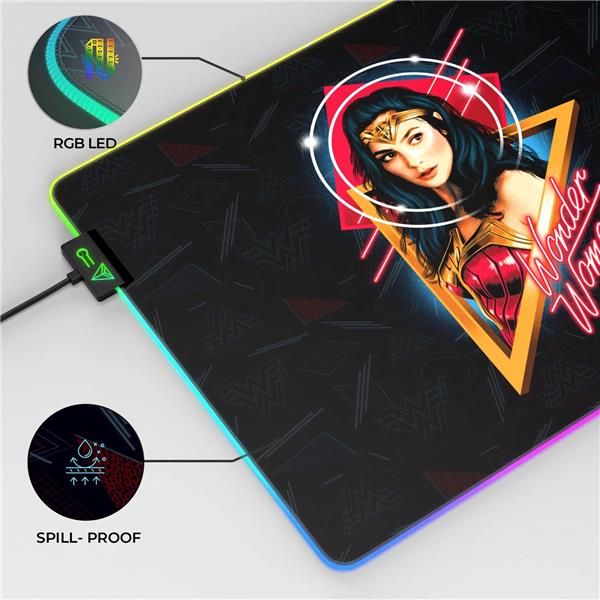 CYBEART Wonder Woman RGB Gaming Mouse Pad (Large - 450x350x4mm)