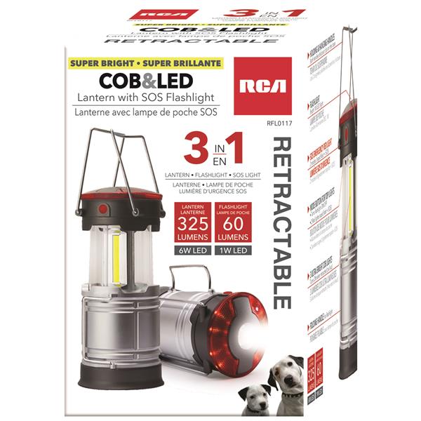 RCA 3-in-1 SOS Super Bright LED Lantern(Open Box)