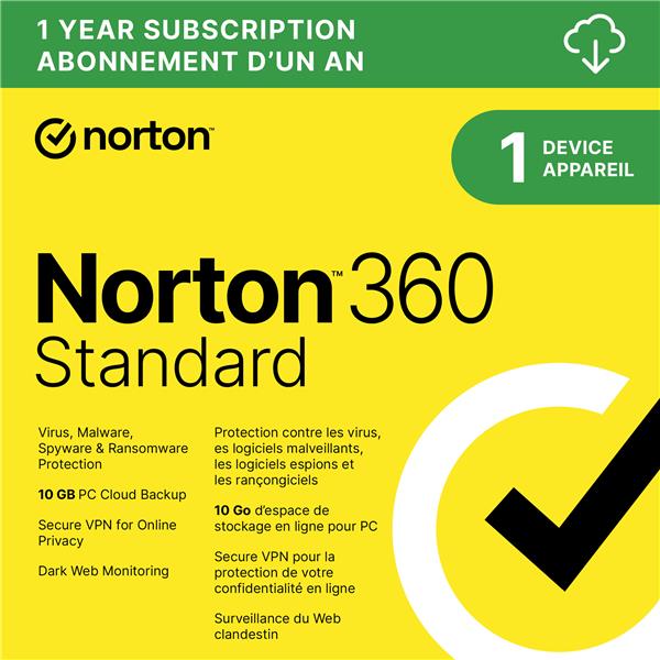 Norton 360 Standard 10GB 1 Device 12 Month Subscription [Digital Code]