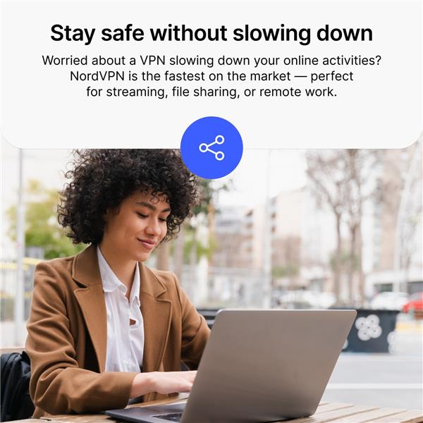 NordVPN Standard - 1-Year VPN & Cybersecurity Software Sub 6 Devices Digital