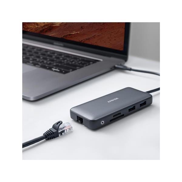 ANKER USB C Hub, PowerExpand 8-in-1 USB C Adapter, with Dual 4K HDMI