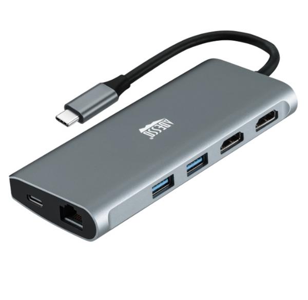 Adesso 9-in-1 USB-C Multiport Supports Dual HDMI Docking Station