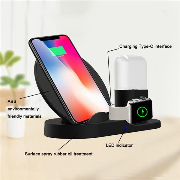 iCAN 3-in-1 Wireless Fast Charger for Apple iPhone/iWatch/Airpod(Open Box)