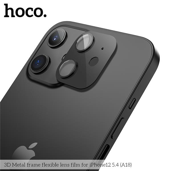 HOCO 3D Metal frame flexible lens film for iPhone 12 5.4" (A18)(Open Box)