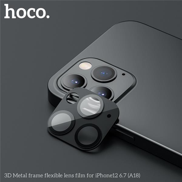 HOCO 3D Metal frame flexible lens film for iPhone Pro Max 12 6.7" (A18