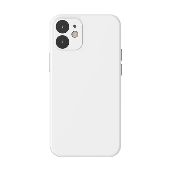 Baseus Protective Case For iPhone 12 5.4'', Liquid Silica Gel, White