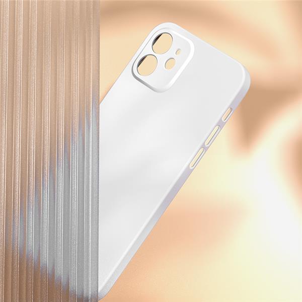 Baseus Protective Case For iPhone 12 5.4'', Liquid Silica Gel, White