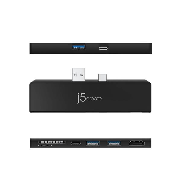 j5create UltraDrive 7 in 1 Mini Dock for Surface Pro 7(Open Box)