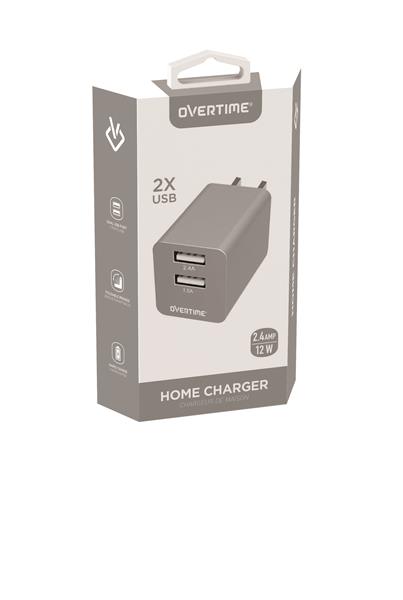 OVERTIME/Delton 2.1 Amp Home Charger Dual Port