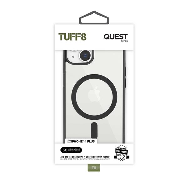 iPhone 14 Plus - TUFF8 Quest Rugged Case (Onyx)