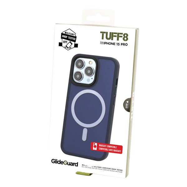 iPhone 15 Pro - TUFF8 Glide Guard Rugged Back Case (Midnight Blue)(Open Box)