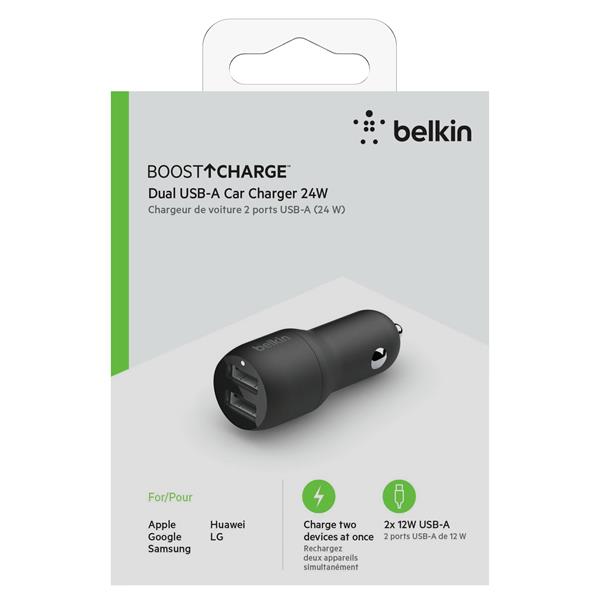 Belkin 24W Dual USB-A Car Charger