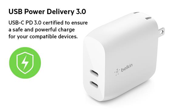 Belkin 40W Dual USB-C PD Wall Charger