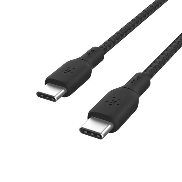 Belkin Braided USB-C to USB-C Cable 100W (2m / 6.6ft) (CAB014bt2MBK)(Open Box)
