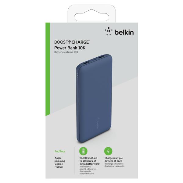 Belkin Power Bank 10K, USB-C & 2xUSB-A (BPB011btBL)