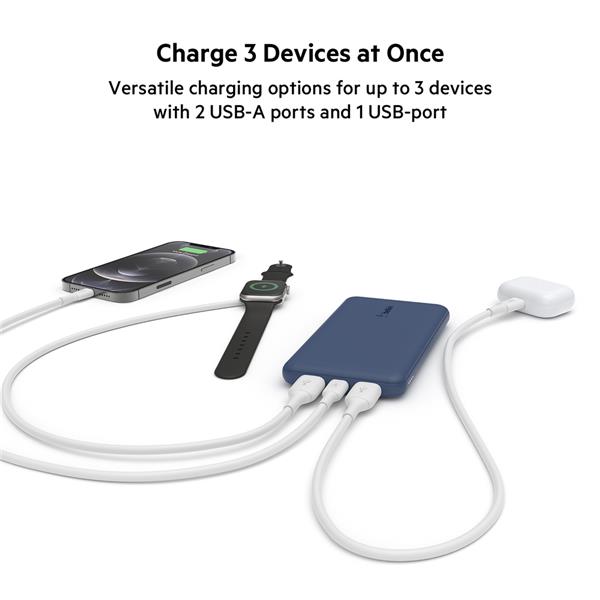 Belkin Power Bank 10K, USB-C & 2xUSB-A (BPB011btBL)