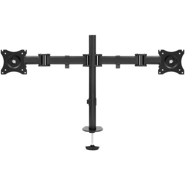 Mount-It! MI-1752  Full Motion Dual Monitor Desk Mount screens 13" - 27" and supports up to 17.6 lbs on each arm- Black