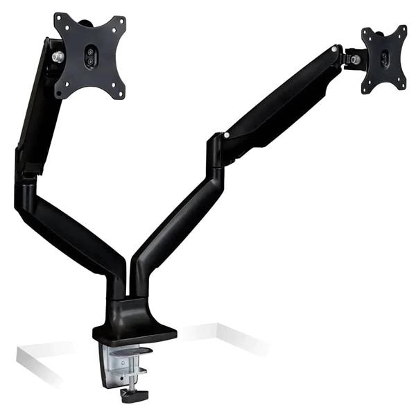 Mount-It! MI-1772B Dual Monitor Mount With Gas Spring Arms - Black