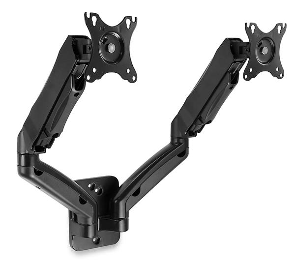 Mount-It! MI-766 Dual Arm Monitor Wall Mount, supports monitors with 75 x 75 and 100 x 100 VESA patterns and screens up to 27"