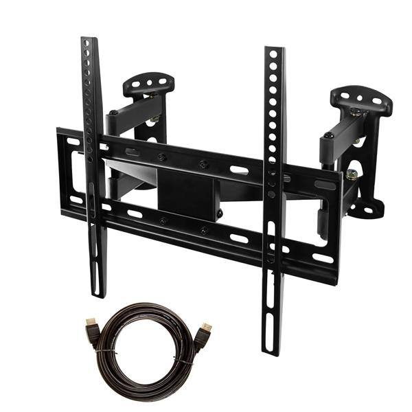 Mount-It! MI-4481 Full Motion Corner TV Wall Mount, fits TVs with VESA pattern from 100x100mm to 400x400mm, screens up to 48", and holds up to 66lbs