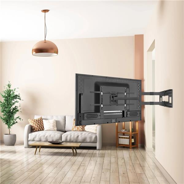 Mount-It! MI-372 Full Motion TV Wall Mount with Extra Long Extension, Compatible with TVs up to 80"