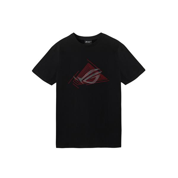 ASUS ROG Triangle Premium T-Shirt - Size L, eSports Gaming apparel (100% Cotton, Short Sleeve, Crew Neck)