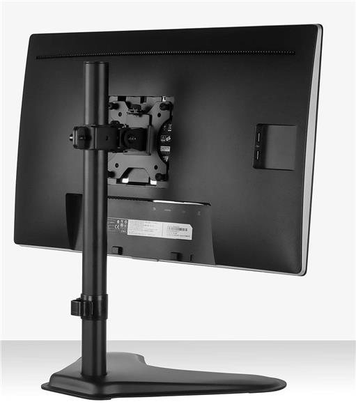 Mount-It! MI-1757 Freestanding Single Monitor Desk Stand screens up to 32" weighing up to 17.6 lbs- Black