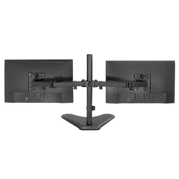 Mount-It! MI-2781B Dual Monitor Desk Stand screens up to 32" and up to 17.6 pounds on each arm- Black